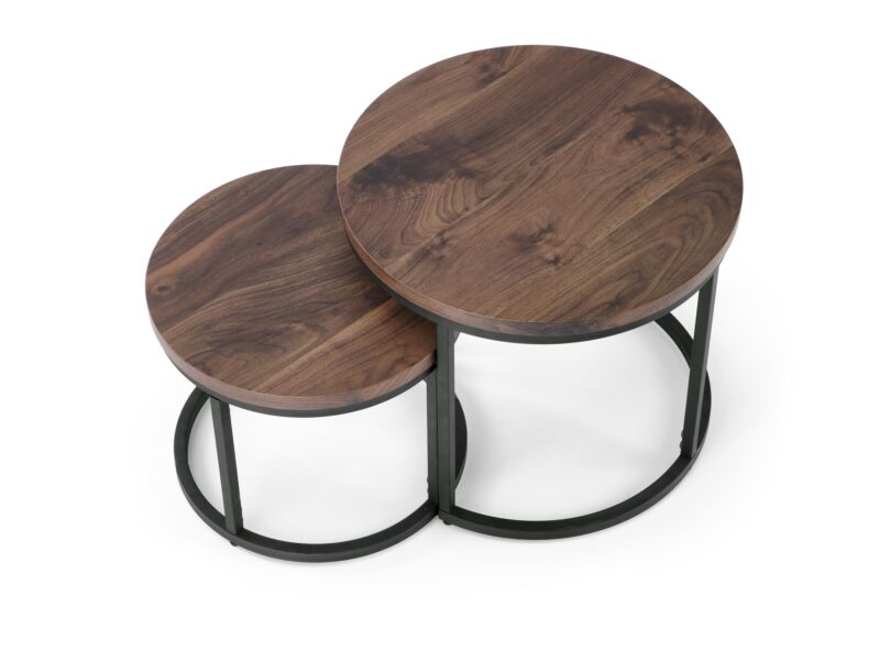 Kahvilipunkompletti ORELIN, pähkinäpuu / musta