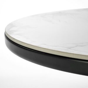 Kahvitabletti GENESIS, valkoinen marmori / pähkinä / kultaa