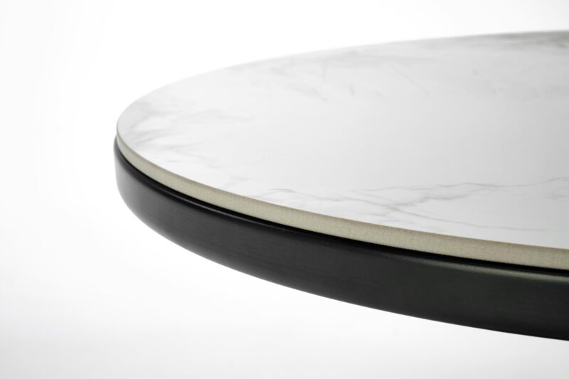 Kahvitabletti GENESIS, valkoinen marmori / pähkinä / kultaa