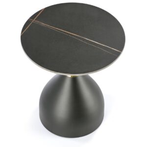 Kahvipöytä SCALNOR, must marmor / must / kultainen