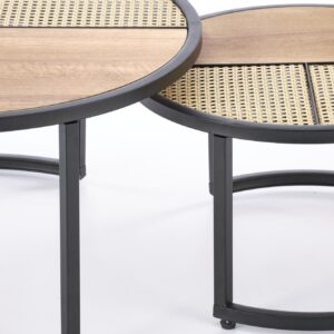 Kahvi-pöydän sarja GARMINA, tammi / musta