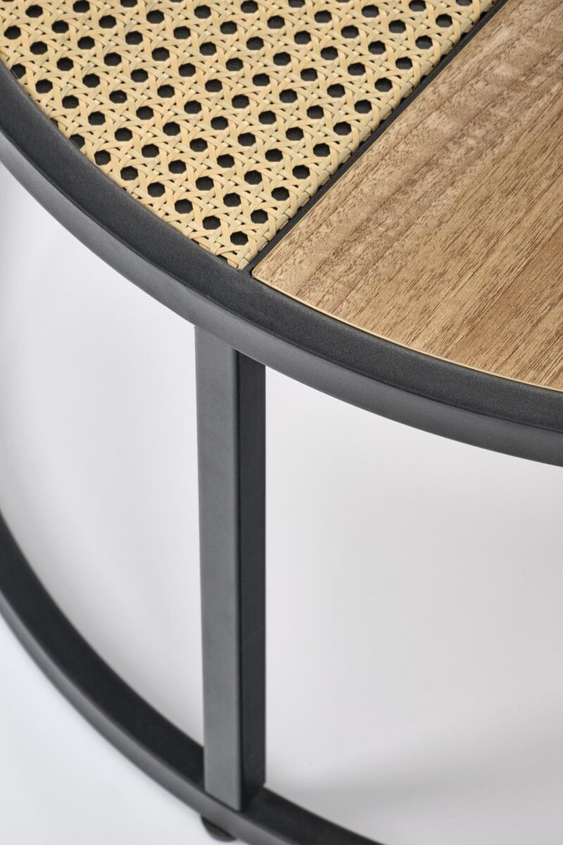 Kahvi-pöydän sarja GARMINA, tammi / musta