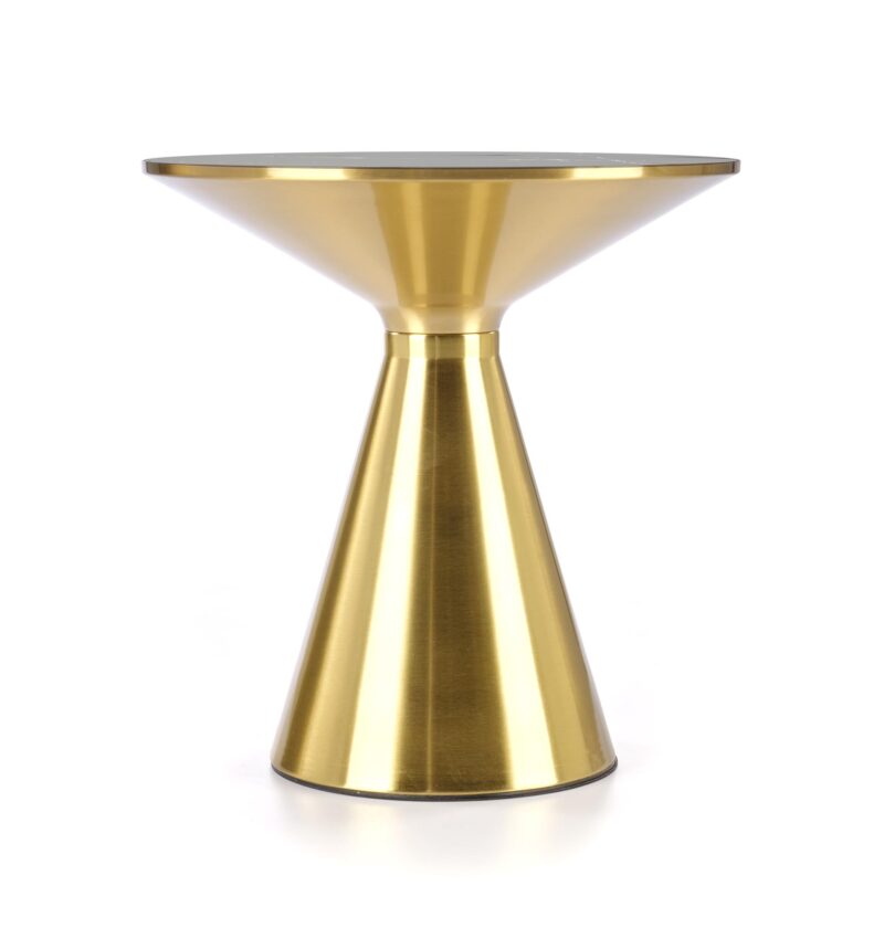 Kahvipöytä TRIBOR, mustta marmoria / kultaa