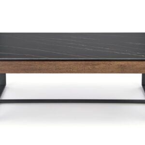 RAMORA kahvipöytä, must marmor / pähkinäpuu