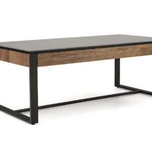 RAMORA kahvipöytä, must marmor / pähkinäpuu