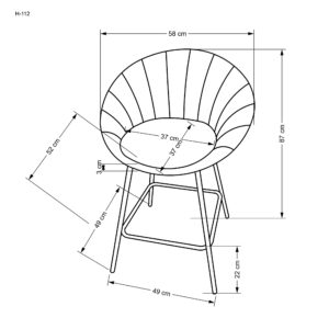 Baarihylly EMRALD, tummanvihreä / kultainen