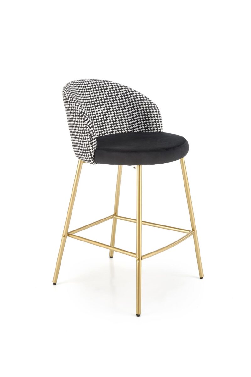 Baarituoli ECLIPT, must / valkoinen