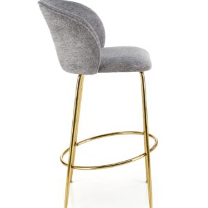 Baari stooli SMOKEL, harmaa / kultainen