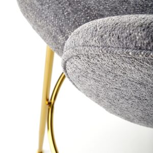 Baari stooli SMOKEL, harmaa / kultainen