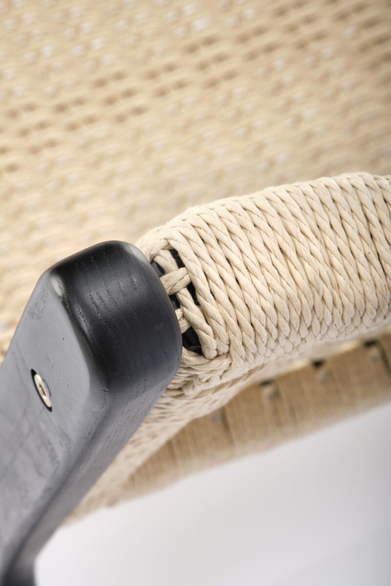 Nojatuoli FODEN, musta / luonnollinen