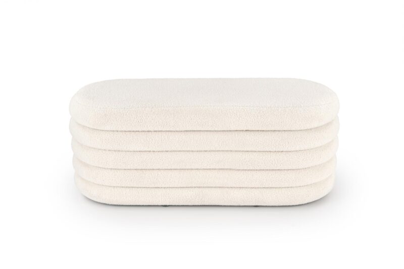 BLISS vaaleanpunainen säilytyspenkki, kermainen