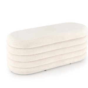 BLISS vaaleanpunainen säilytyspenkki, kermainen