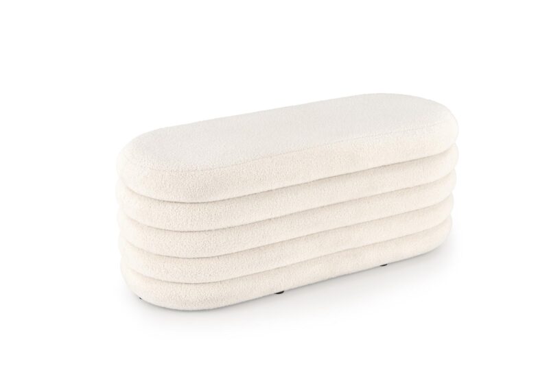 BLISS vaaleanpunainen säilytyspenkki, kermainen