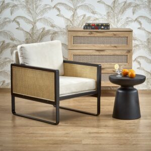 Nojatuoli ILARO, musta / luonnollinen