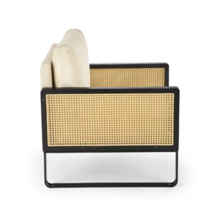 Nojatuoli ILARO, musta / luonnollinen