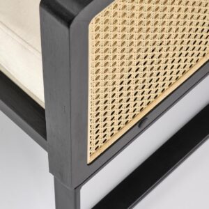 Nojatuoli ILARO, musta / luonnollinen