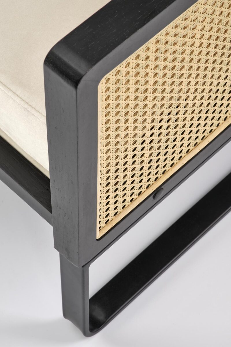 Nojatuoli ILARO, musta / luonnollinen