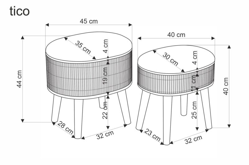 Komplekti tumba TICMAR, beige