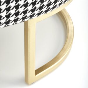 HARMONY vaaleanpunainen penkki säilytysominaisuudella, musta / valkoinen / kultainen