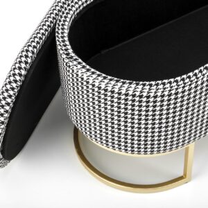 HARMONY vaaleanpunainen penkki säilytysominaisuudella, musta / valkoinen / kultainen