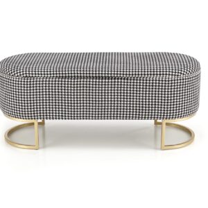 HARMONY vaaleanpunainen penkki säilytysominaisuudella, musta / valkoinen / kultainen