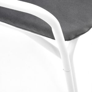 Nojatuoli MELBI, valkoinen / harmaa