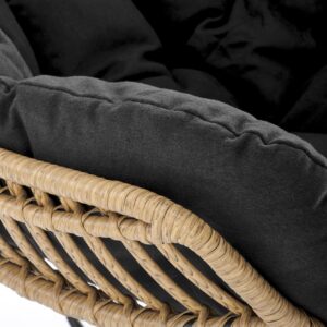 WHISPER nojatuoli, musta / luonnonpuuta