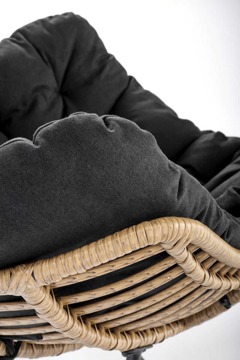 WHISPER nojatuoli, musta / luonnonpuuta