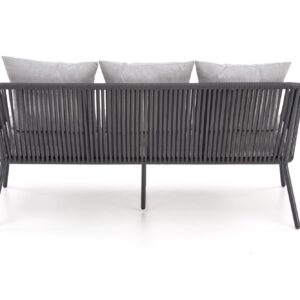 Pihkalainen huonekalusarja ROCCAR (sohva + 2 tuolia + kahvipöytä), tummanharmaa / vaaleansininen