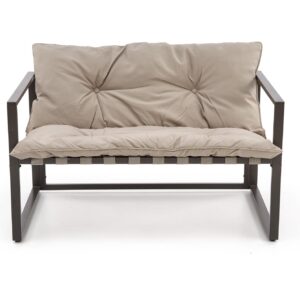 Puutarhakalusteet SHARON (sohva + 2 tuolia + kahvipöytiä), ruskea