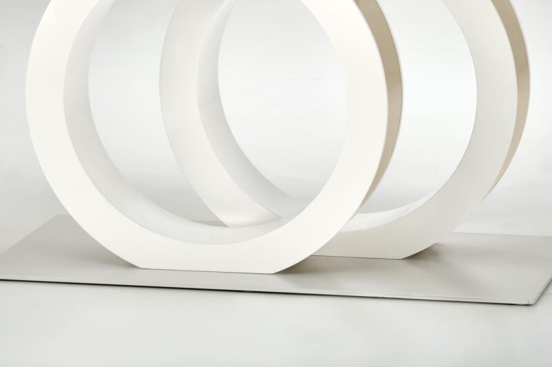 Ruokapöytä GALARDO, valkoinen / kultainen