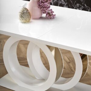 Ruokapöytä GALARDO, valkoinen / kultainen