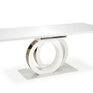 Ruokapöytä GALARDO, valkoinen / kultainen