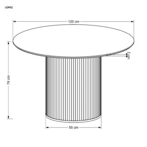 Ruokapöytä DEVOR, luonnollinen tammi