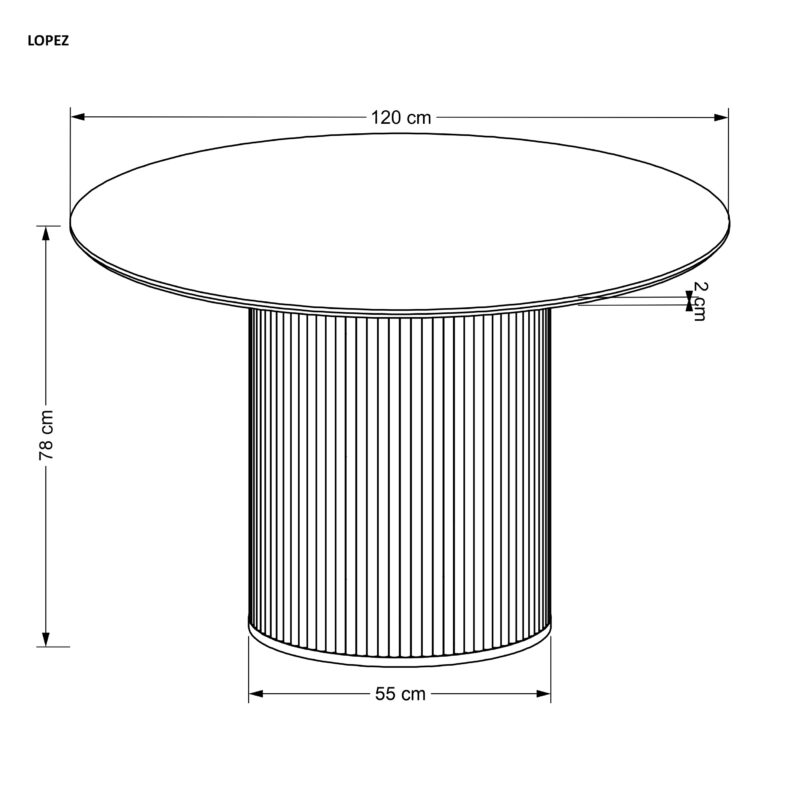 Ruokapöytä DEVOR, luonnollinen tammi