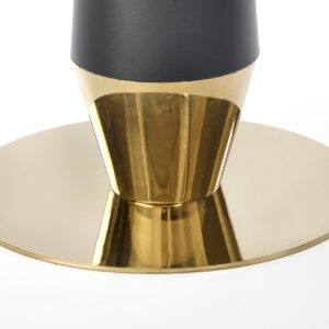 Pyöreä Ruokapöytä MOLVER, musta marmori / musta / kultainen