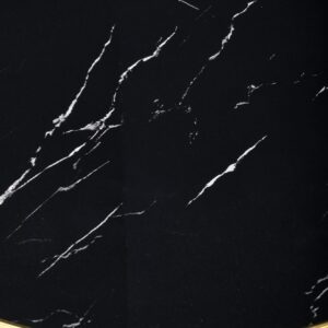 Pyöreä Ruokapöytä MOLVER, musta marmori / musta / kultainen