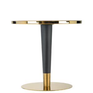 Pyöreä Ruokapöytä MORLIN, valkoinen marmori / musta / kultainen