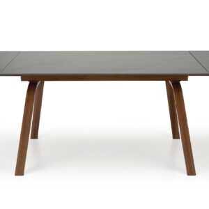 Ruokapöytä JOREN, musta marmori / pähkinäpuu