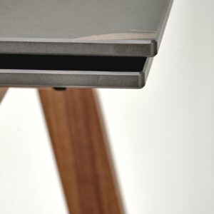 Ruokapöytä JOREN, musta marmori / pähkinäpuu