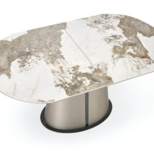 Pidentävä Ruokapöytä ROBION, beige marmori