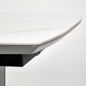 Pitempi ruokapöytä DANCAN, valkoinen marmori