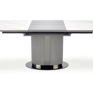 Pitempi ruokapöytä DANCAN, valkoinen marmori