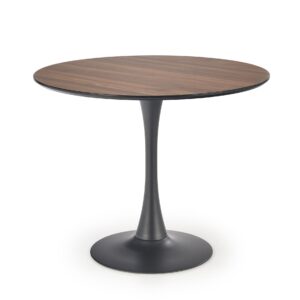 Pyöreä ruokapöytä OLMARA, pähkinäpuu / musta