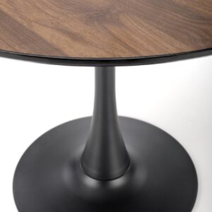 Pyöreä ruokapöytä OLMARA, pähkinäpuu / musta