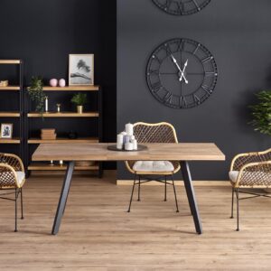 Pidentävä Ruokapöytä ALTENO, pähkinä / musta