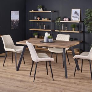 Pidentävä Ruokapöytä ALTENO, pähkinä / musta