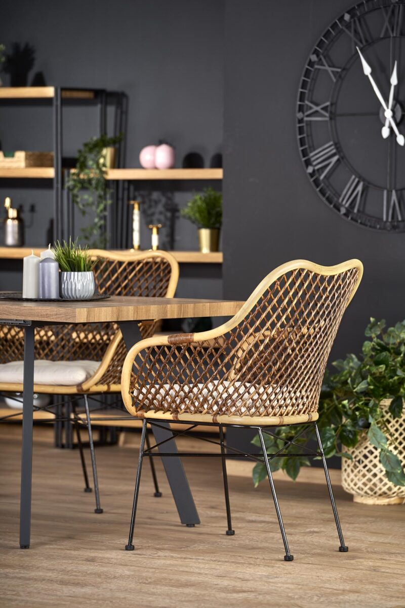 Pidentävä Ruokapöytä ALTENO, pähkinä / musta