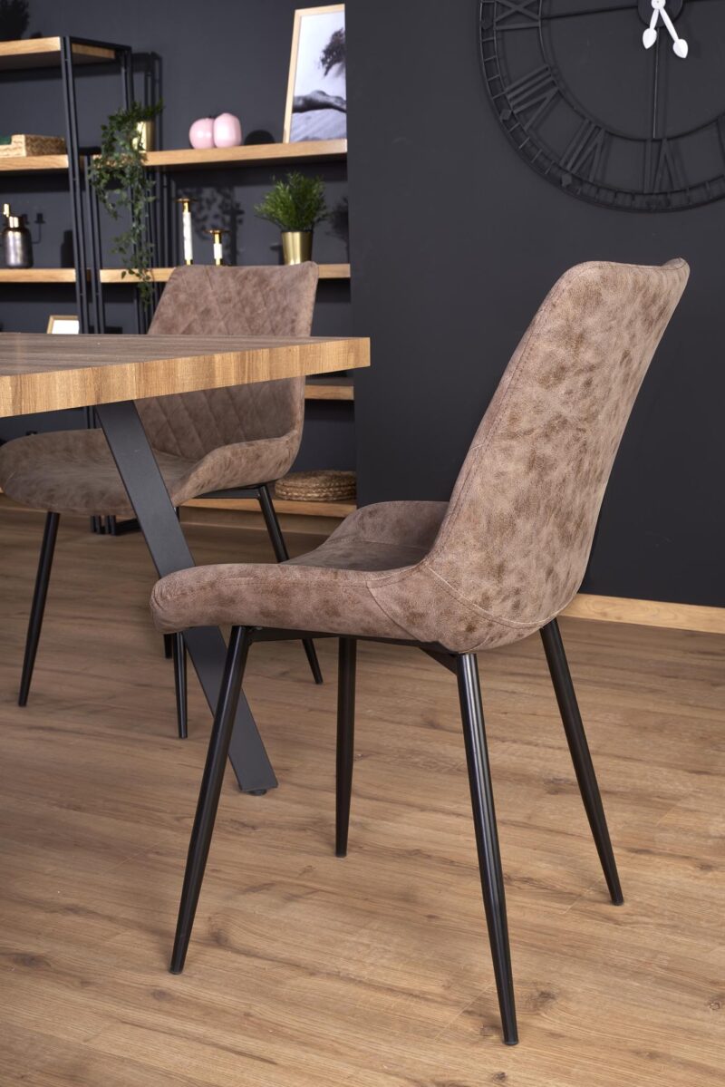 Pidentävä Ruokapöytä ALTENO, pähkinä / musta