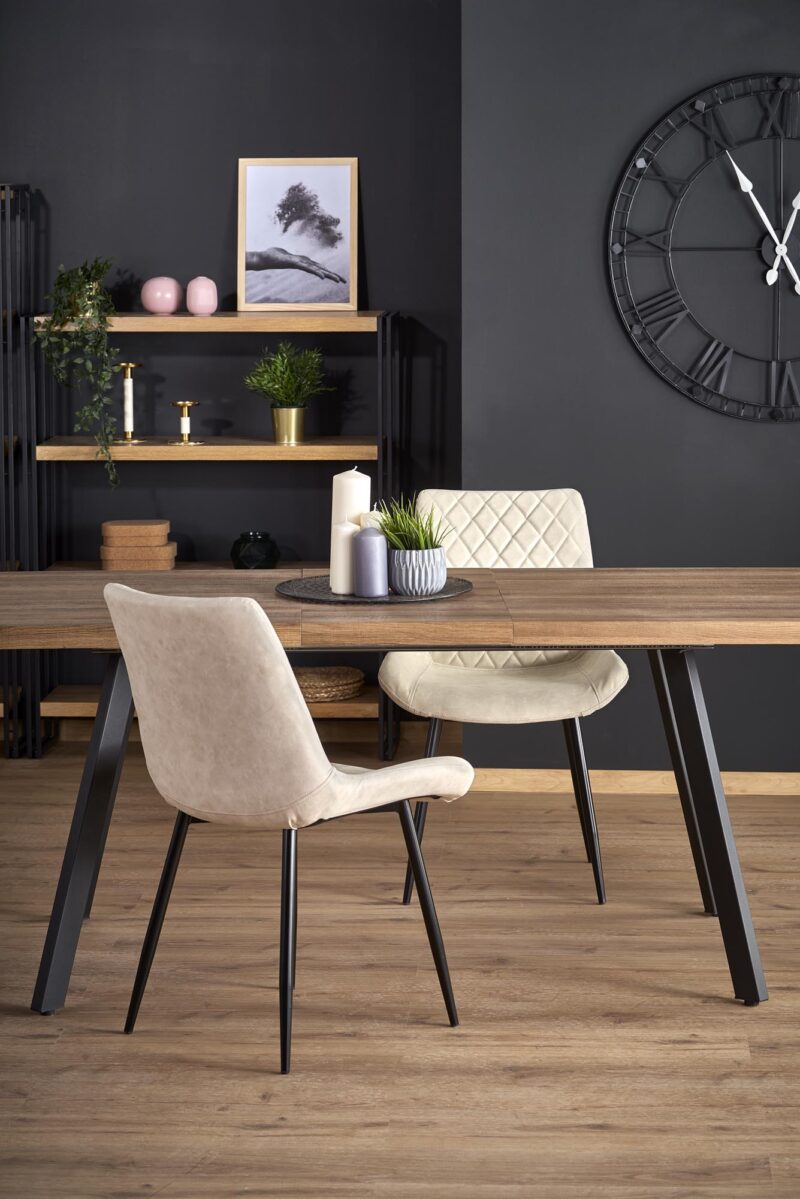 Pidentävä Ruokapöytä ALTENO, pähkinä / musta